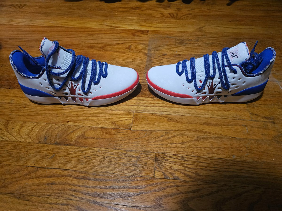 DanDragicevic's tweet photo. Yup, my sister really loves me!  She got me the Jokic Serbia kicks.   Unbelievable detail to these shoes that have so many Serbian specific parts to it https://t.co/7Y4IyB3fTD