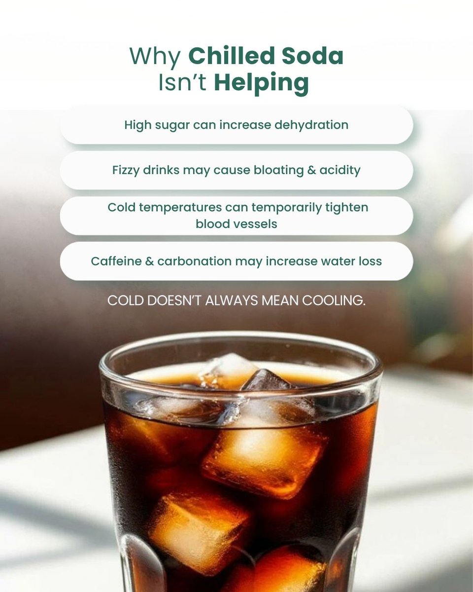 VoiceOfHealthIn's tweet photo. Some drinks may temporarily feel cooling, but your body still needs fluids that truly support hydration from within.

Choosing nourishing summer-friendly options can help you more energised, and better prepared for the heat 🌿

#SummerHealth #StayHydrated #HealthyChoices #VOH https://t.co/DWDEmFQ8Xr