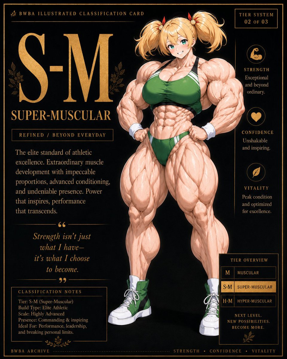BWBA ANIME | Muscle Girl AI Art tweet media