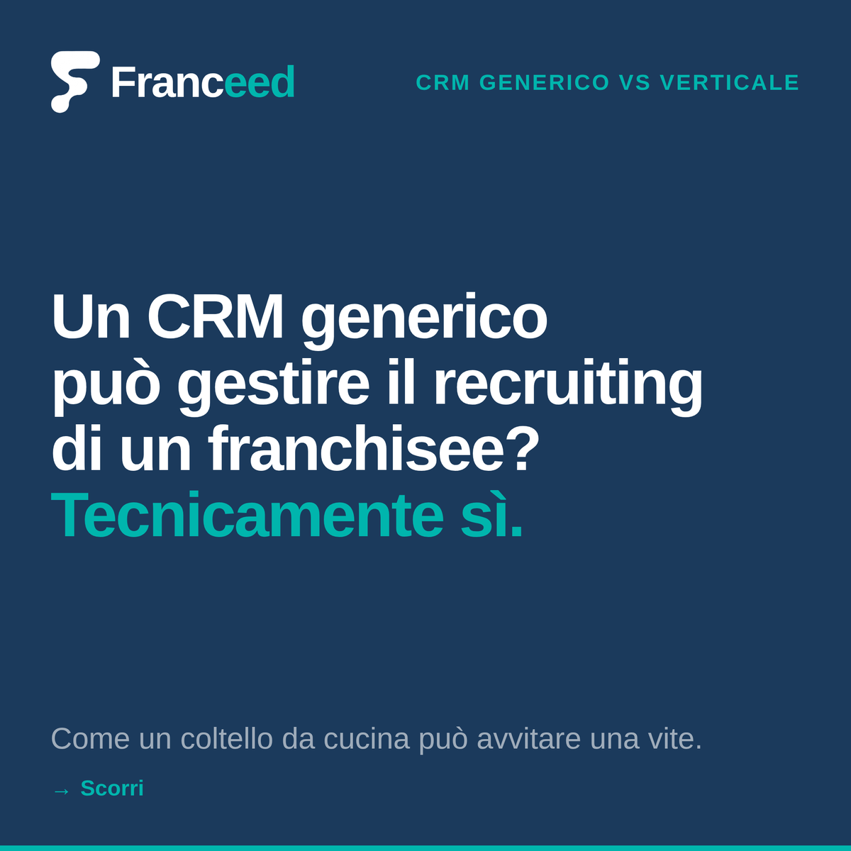 FranceedCRM's tweet photo. CRM generico o CRM verticale? Non è la stessa cosa — soprattutto nel franchising.

#CRM #franchising #SaaS #franchisor #strumentidigitali https://t.co/CjJUKTmib3