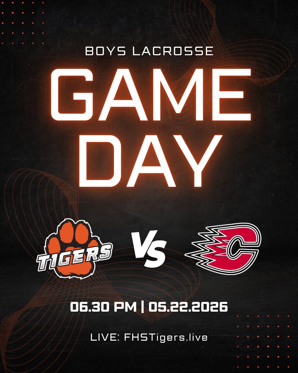 FHSTigersLive's tweet photo. Friday night lacrosse 🥍 @FHSTigersLax vs @CBoyslacrosse at 6:30 PM. Catch it live: https://t.co/E2ZPX0WIj5

#FarmingtonTigers #MNHighSchool #BoysLacrosse https://t.co/goame744KU