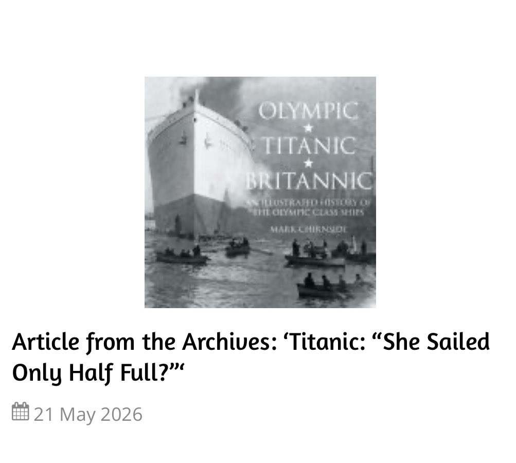 Mark_Chirnside's tweet photo. Many people seem to assume that the number of passengers Titanic carried on her maiden voyage was relatively low.  In fact, express liners rarely sailed fully booked outside the height of the season.  https://t.co/wHhgTAFDRi https://t.co/BFxznY1liz