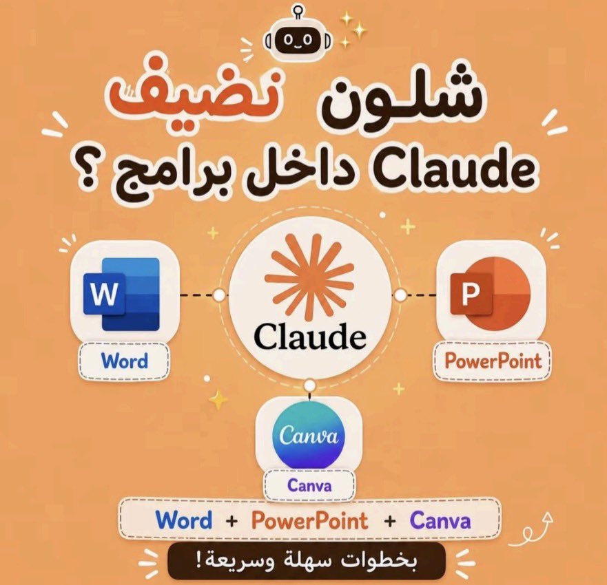 aalsanie's tweet photo. من افضل منصات الذكاء الاصطناعي التي تدعم التعليم والتدريب وتفيد كذلك الموظفين في صياغة الخطابات هى منصة Claude.
وفية هذة التغريدة نقدم لكم كيفية اضافة ادوات Claude الى برنامج الوورد والبوربوينت و كانفا.
وهنا سنوضح كيف يمكن أن تستفيد منها في مجالك؟

 *تطوير المحتوى التعليمي: يمكنك رفع ملفات المنهج أو أوراق العمل (التي سبق وأشرت إليها في عملك) لتطلب من "كلود" صياغة أسئلة اختبارات أو شرح مفاهيم معقدة بأسلوب سهل وبسيط.

 *تحليل الأبحاث: إذا كنت تعمل على "Action Research" (البحث الإجرائي)، يمكن للمنصة تحليل البيانات النوعية والكمية التي تجمعها من فصولك الدراسية واستخراج نتائج وتوصيات مبنية على تلك البيانات.

 *التخطيط الإداري: يمكنها مساعدتك في صياغة الخطابات الرسمية أو تنظيم مهام الموظفين لديك بناءً على المعطيات التي تزودها بها.

رابط ملف الشرح:

https://t.co/osOzWq1B4y

وهذا رابط شرح كامل للمنصة على اليوتيوب:

https://t.co/C54ej8BDBA