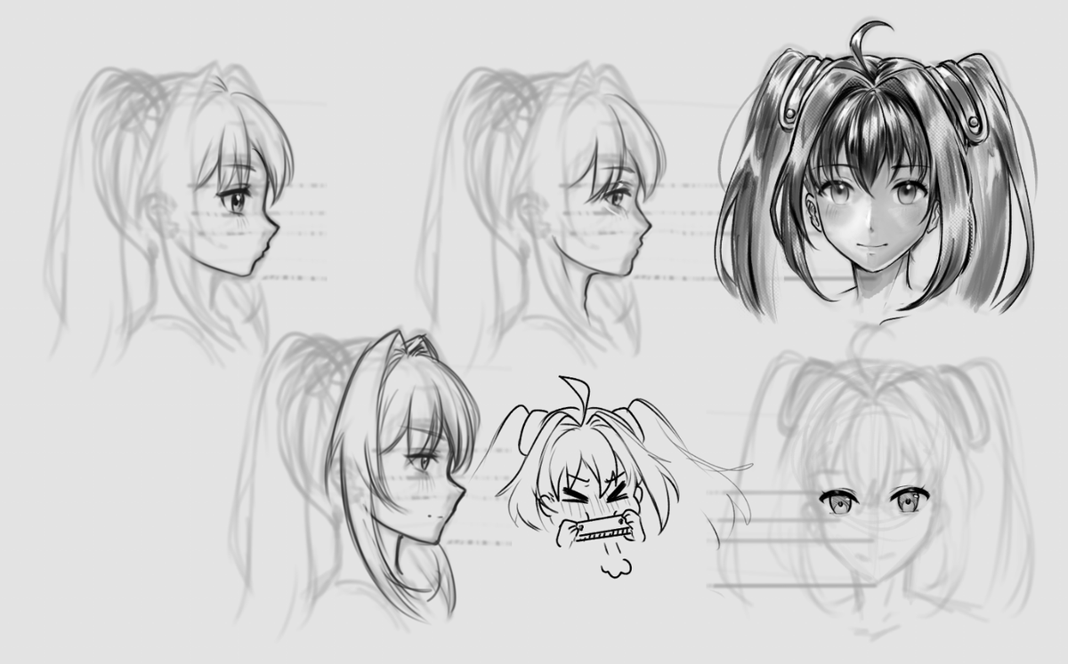 lapynneart's tweet photo. Otsulappy! Did mainly style experimentation today on Estelle lmao

I think I have a style in mind that I seem to like (upper righthand corner), maybe I should hone in on that. Just need to find artists who have similar style so I can study them >< https://t.co/EF4b3nO14d