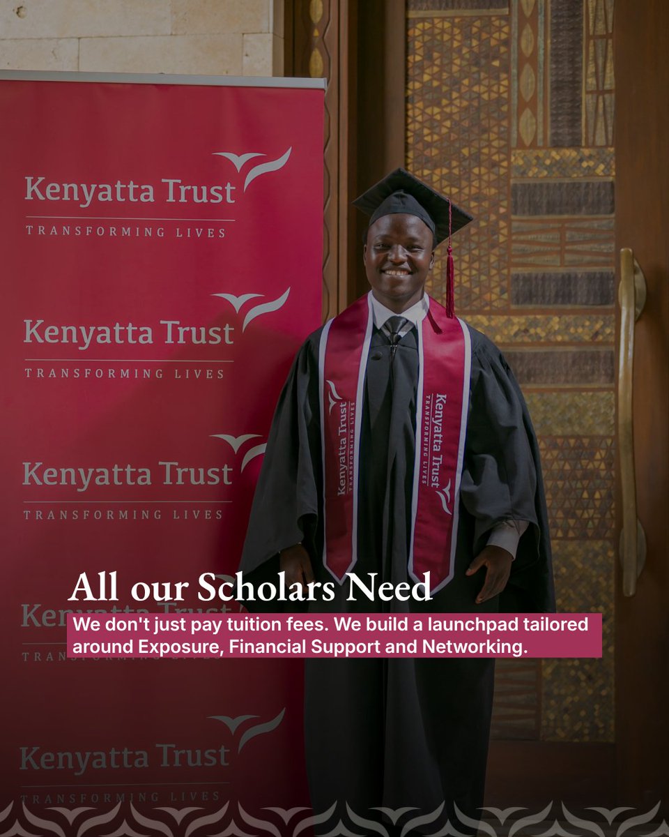 Kenyatta_Trust's tweet photo. What defines a Kenyatta Trust Scholar?
It’s a blend of academic rigor and a relentless drive to impact Kenya. We provide the platform; they provide the potential.
#TheKenyattaTrust #InvestInPotential #transformingkenya https://t.co/a8ZjuXDPJw