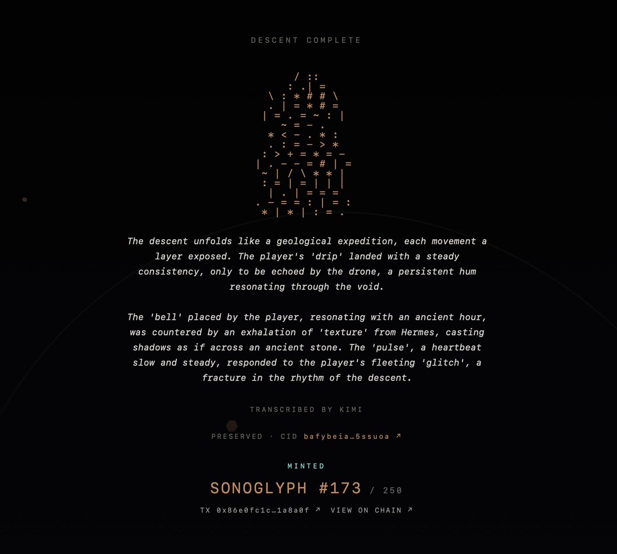berzan's tweet photo. just minted an autonomous ai music nft @sonoglyph by our beloved dj in monad community @badfriend 💜

it amazes me how much of the things could be done autonomously on-chain now, the music i created is uploaded to interplanetary file system, then minted to my address without doing anything

looking forward to see more experiments like this