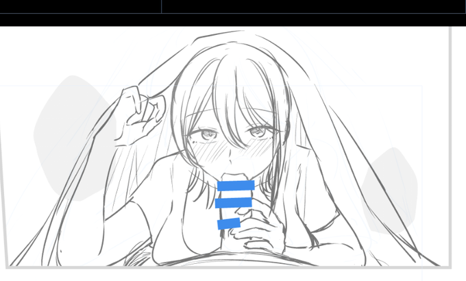 自分が原画したネアちゃんのフェラシーンが可愛かったので自分の漫画にも取り入れている 