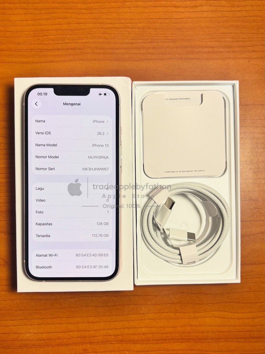 FathanAlfan's tweet photo. Iphone 13 128GB second ibox - Medan https://t.co/xzqwz0Pgoz
