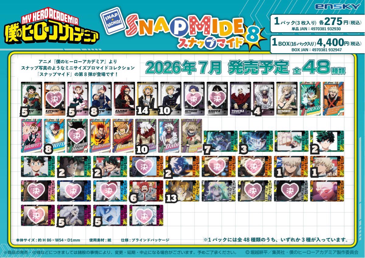 𓊆 交換 𓊇 僕のヒーローアカデミア ヒロアカ スナップマイド8