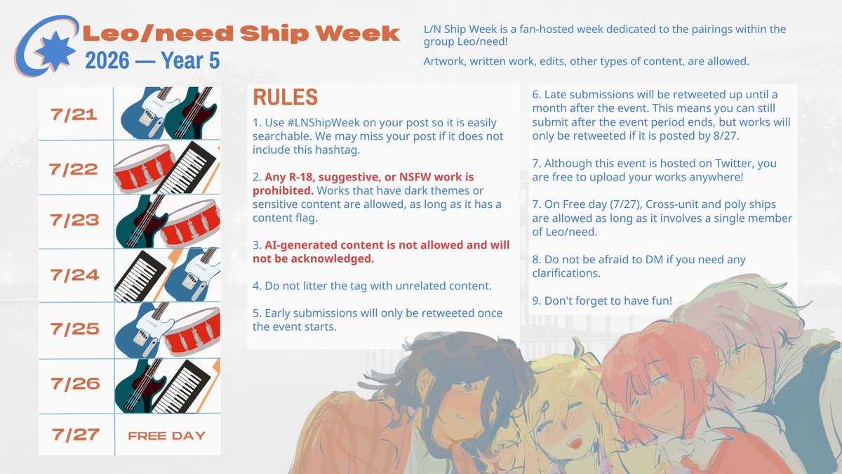 Leo/need Ship Week (Year 5) tweet media