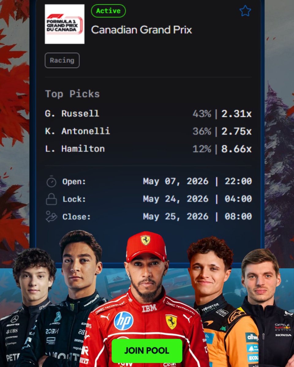 PariPool's tweet photo. Montreal is about to roar Canadian Grand Prix is coming!  Pure F1 speed and adrenaline on Circuit Gilles Villeneuve 

#CanadianGP #F1 #Montreal #Paripool #Formula1 #racing #MaxVerstappen https://t.co/Ctc44iL2bN