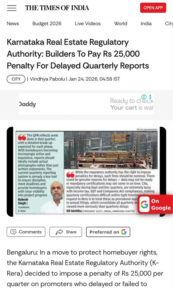 bpradhanodisha's tweet photo. ORERA is rapidly transforming itself into a Builder-Friendly Authority.

First Major Change in the Quarterly Progress Report (QPR)

Now, Suspension of Penalty for Delayed Submission of QPR.

While every other state is treating timely QPR submission with seriousness and enforcing strict compliance, the Authority at ORERA appears to be busy rolling out measures that favour builders at the cost of transparency and homebuyer protection.

@OdishaRera is it Corruption or Fear or something else ❓

@ushapadhee1996