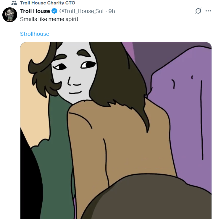 TrollHouseSol_'s tweet photo. This is why the artists are saying that the other project is just trying to scam you. They're taking verbatim the videos and GIFs that we and chillhouse created and then modifying them to include their own characters. These scammers don't deserve to be trusted in the first place. https://t.co/4R2Kx5vwjr