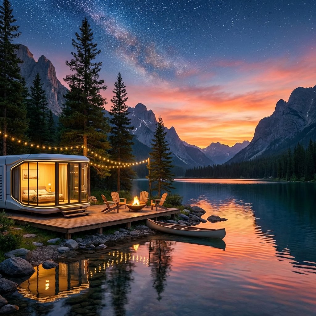 GoodyoBath's tweet photo. Escape to nature’s perfect escape with our sleek prefab home—where mountain sunsets, lake views &amp; cozy luxury meet! Your dream lakeside retreat awaits.
For more infos click here: https://t.co/z6iaEHoGAz
#PrefabHome #NatureLiving #LakesideRetreat #LuxuryCabin #royo https://t.co/vYadKcoQCq