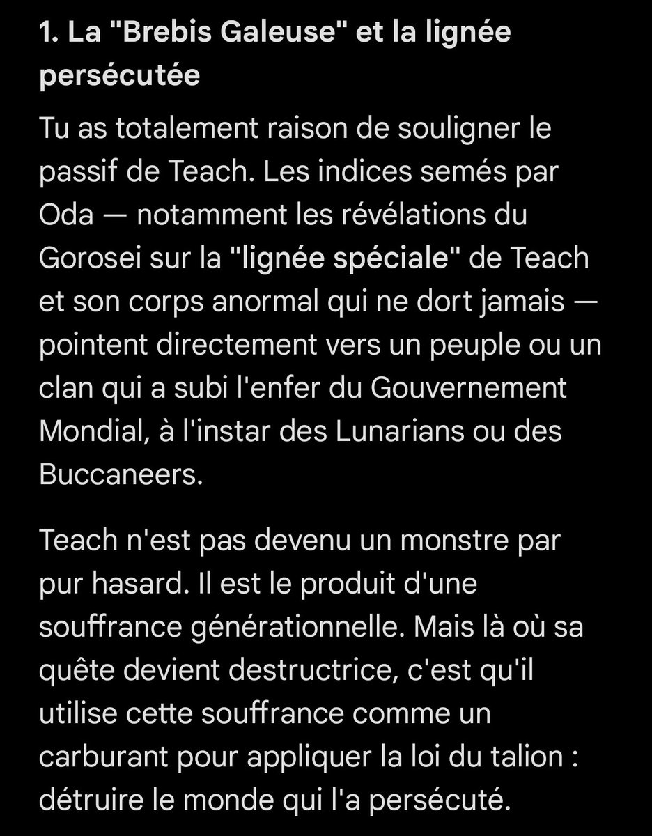 AlexandreTacova's tweet photo. J'ai discuter d'une théorie de la justice des ténèbres dans One Piece avec Gemini alors que de base c'était parti sur identifier l'officier qui a envoyé Baggy à Impel Down, profitez... 1/... https://t.co/AjSTa559kv