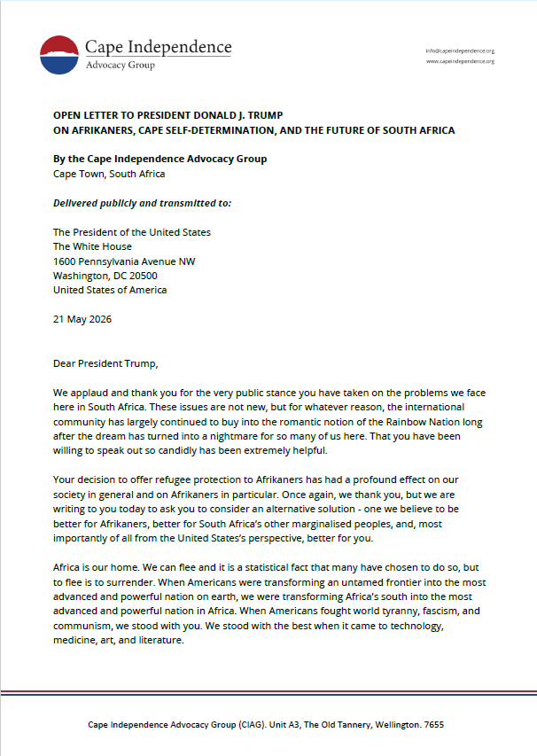 Cape Independence Advocacy Group tweet media