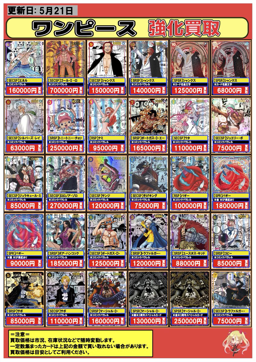 ワンピースカード】#買取 #フルコンプ #川崎 5/21 🔥超高額カード強化