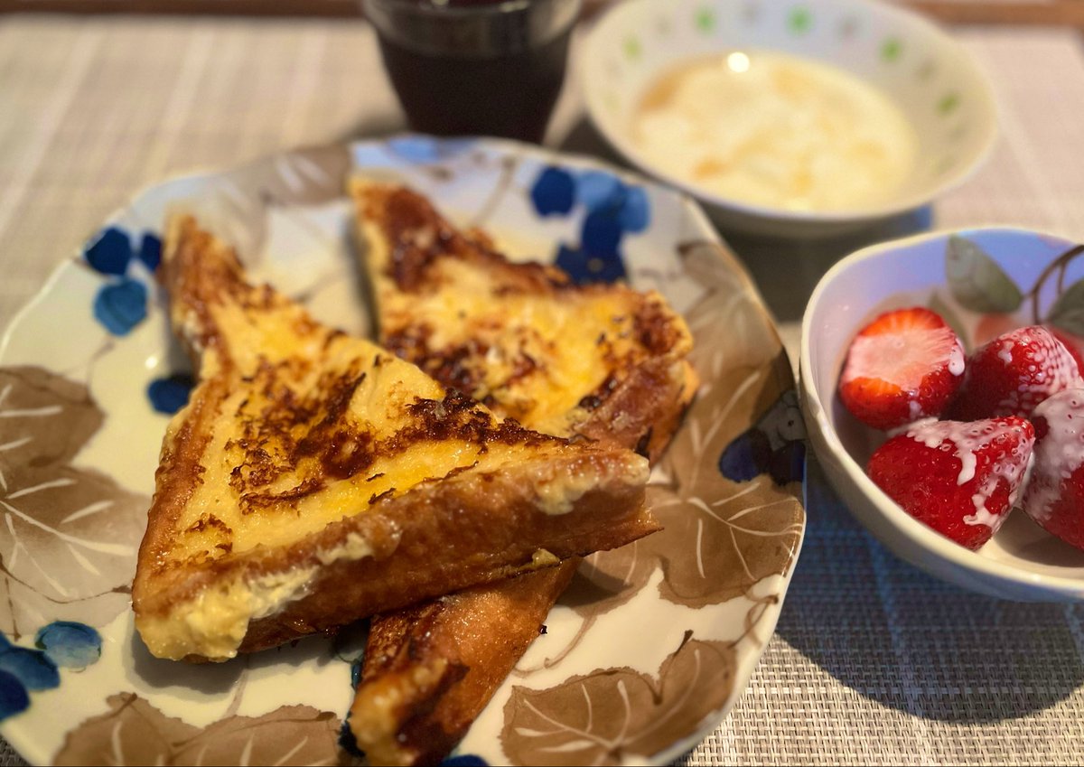 Take_Yane's tweet photo. 〆切過ぎた？まだ間に合うかな??

フレンチトースト作りました🍞
白だし⁉️って思ったけど作ってみると案外合うんですね😋
白だし万能すぎ✨

ラジオネーム：フライパンマザー
#白だし
#ミツカン
#高橋文哉ANNX https://t.co/s3LWTXbb6M