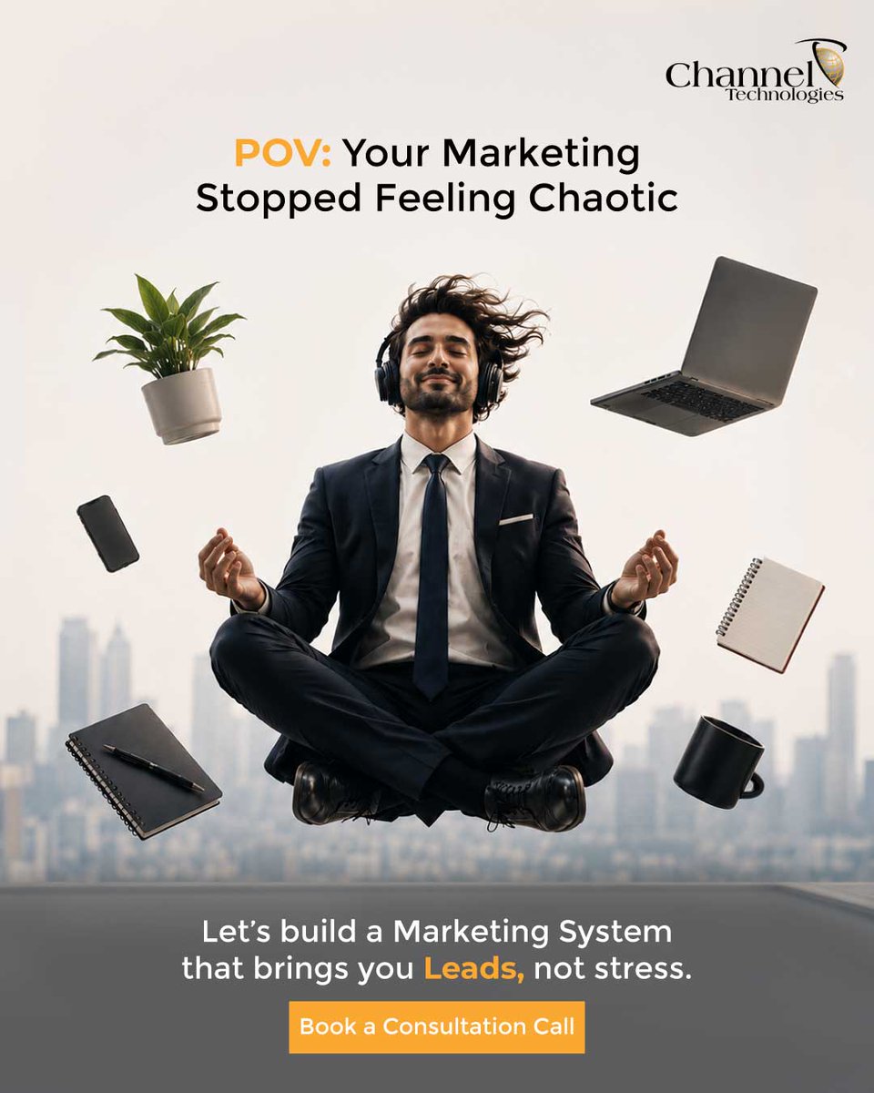 ChannelTweeter's tweet photo. Marketing shouldn’t feel stressful.

If inconsistent leads or unclear strategy are slowing your growth, let’s talk.

Book a free marketing consultation call with #ChannelTechnologies for practical insights, a quick audit, and honest recommendations.

#LeadGeneration #B2BMarketing https://t.co/O0PCuNmUgL