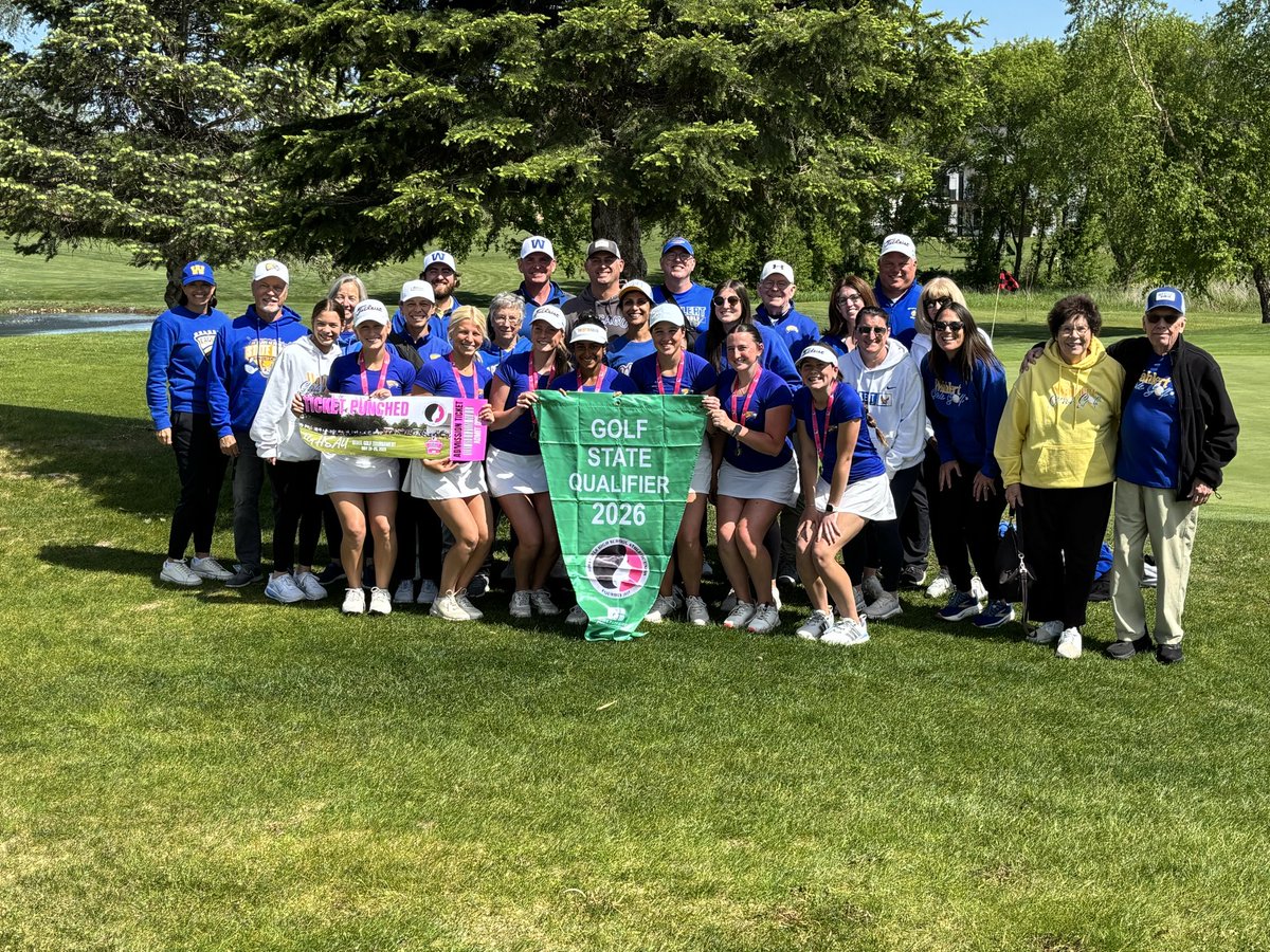 GolfWahlert's tweet photo. The Eagles are going back to State! They win their district with a score of 318! 🏆

Elin Mueller shoots a 73 (Medalist), Addie Splinter 79, Ellie Heiar 82, and Sophie Thier 84!

Go Eagles! 🦅⛳️

On to Pheasant Ridge… https://t.co/Vxgtx86Di7