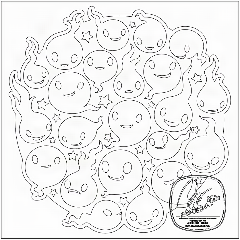 「Tシャツにしたいお化け玉 Adobe Illustrator 作りはシンプルなの」|あさひな。のイラスト