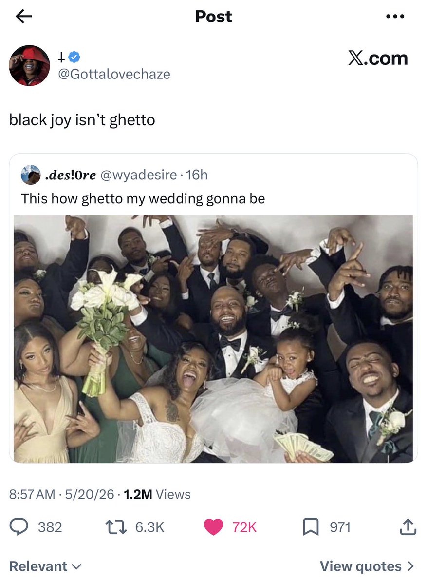 RuleArcatania's tweet photo. Throwing up gang signs at your wedding is ghetto https://t.co/Ovdajp1dZk