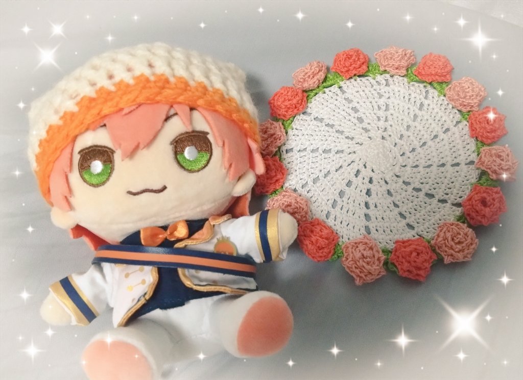 ジェルくんセットバラ売り可 ジェルくんおすわりぬいをバラで囲んでみた🌹🧡 束ねるとジェルくんに