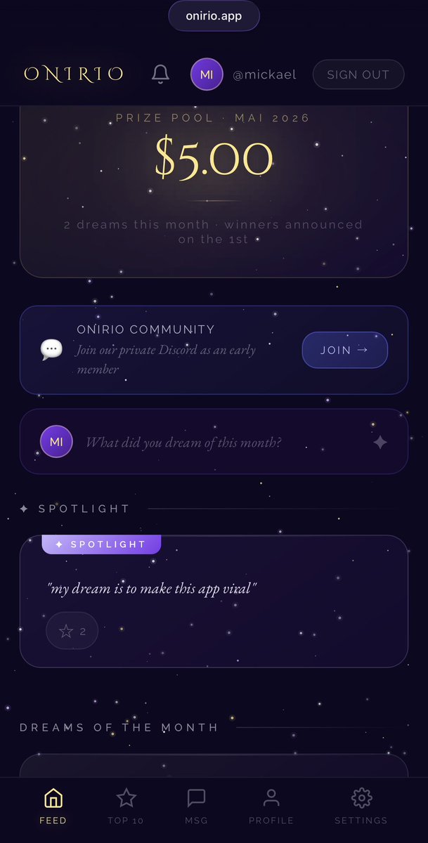 Onirioapp's tweet photo. ONIRIO IS ON LIVE NOW ! YOU CAN NOW COME TO THE APP ! SPECIAL SURPRISE FOR FIRST 1000 FIRST 😍❤️ ALL TEST ARE GOOD ! JUNE : 10 000$ TO WIN ! EVERY MONTH https://t.co/cflHfyZ9Lb