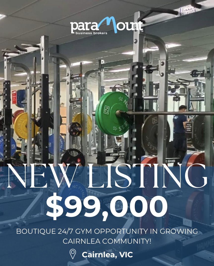 paramountbb's tweet photo. NEW LISTING - Boutique 24/7 Gym Opportunity in Growing Cairnlea Community! https://t.co/hOdKFnfaPp https://t.co/Gy4SFeZxF3