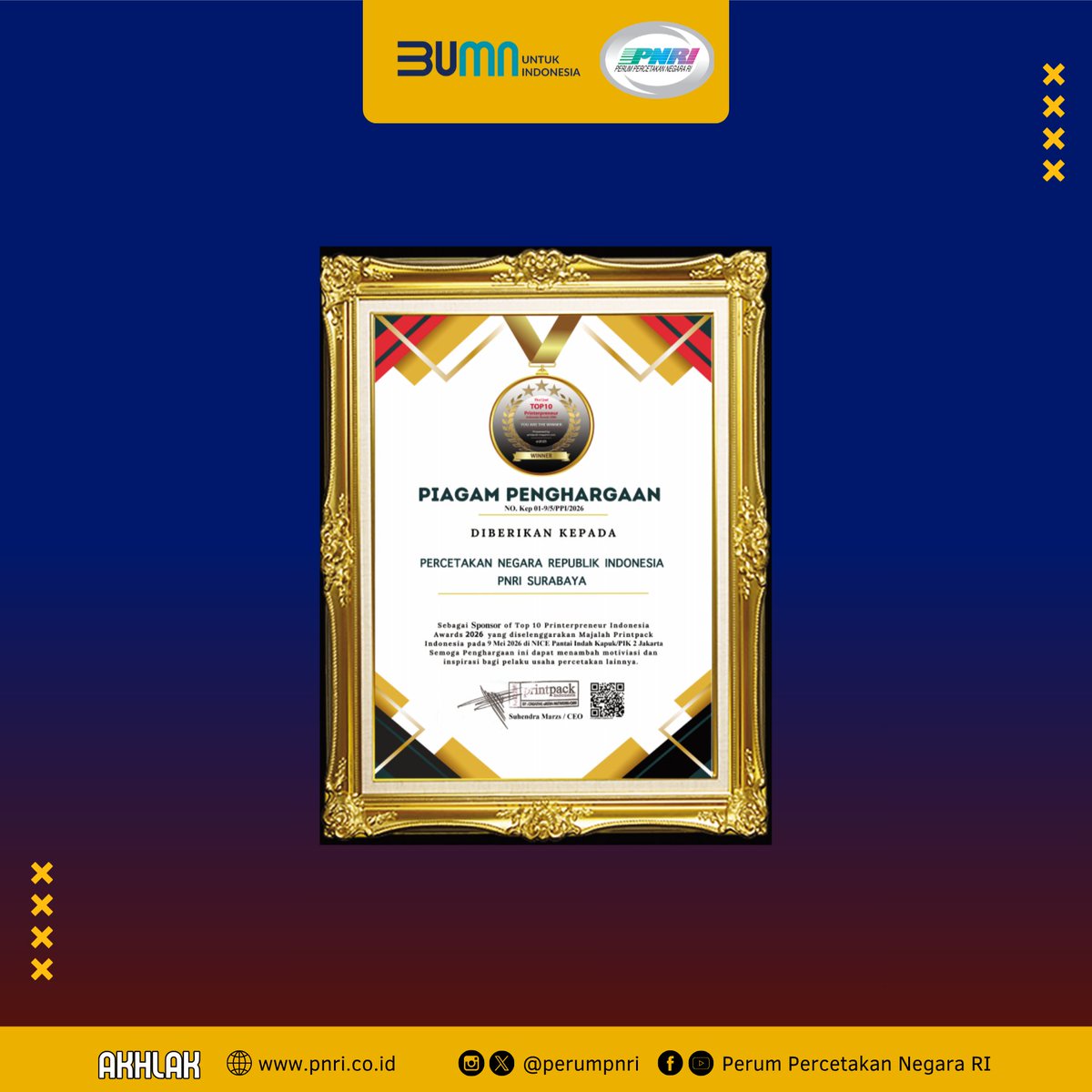 perumpnri's tweet photo. PNRI Cabang Surabaya Ambil Peran Pada Ajang Top 10 Printerpreneur Awards 2026

https://t.co/WlRExghiBz https://t.co/tbTC5dUuuv