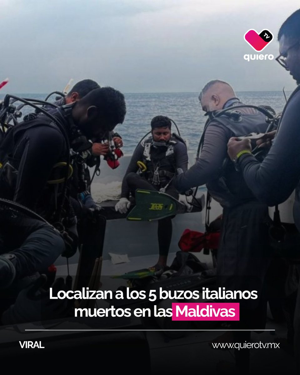 quierotv_gdl's tweet photo. #VIRAL | Buzos finlandeses recuperaron los restos de Giorgia Sommacal y Muriel Oddenino, los dos últimos cuerpos de los cinco italianos que perdieron la vida al interior de una cueva submarina en #Maldivas.
Los buceadores italianos estaban explorando la cueva en el atolón #Vaavu el jueves pasado cuando desaparecieron. El gobierno de #Maldivas señaló que los buzos de rescate avistaron los cuerpos de Sommacal, Oddenino, Mónica Montefalcone y Federico Gualtieri, en una zona lejana de la cueva; señalaron que los cuatro cuerpos se encontraron "prácticamente juntos" e investigan que pudo pasar.
