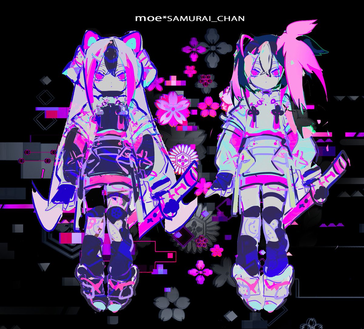 japaneon #サイケグリッジ wip 萌＋ゲーミング＋侍