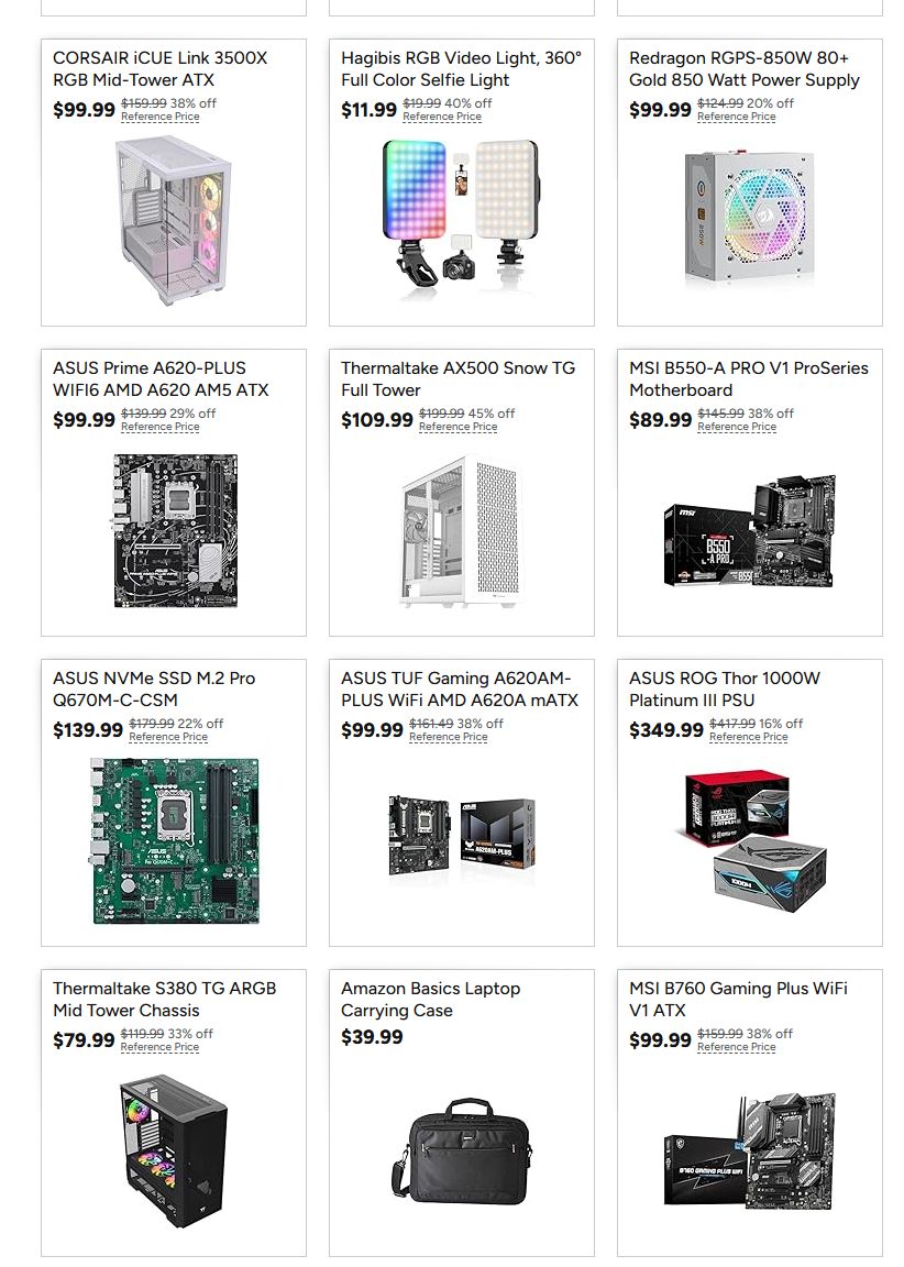 PC Components & More Blowout sale (extra 20% off w/ code TWENTYOFFPC ...