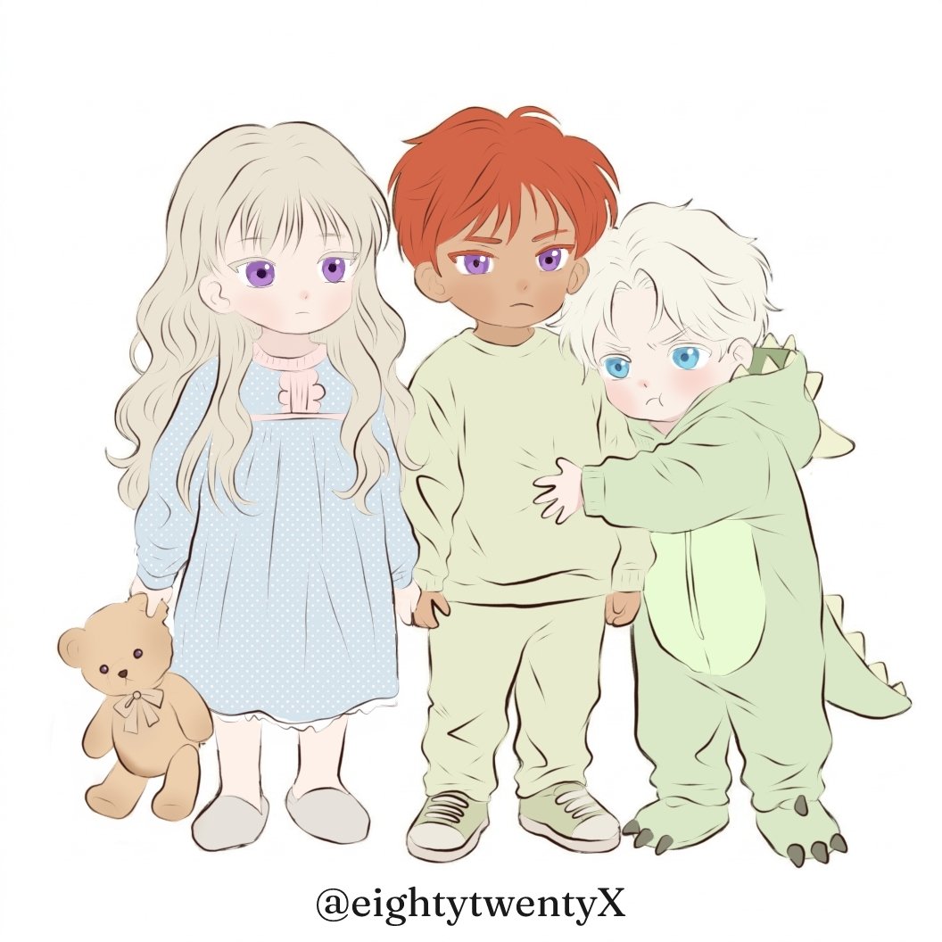 eightytwentyX's tweet photo. Grayson Miller and Dane Striker’s triplets✨ (please ignore the mistakes, this is my first drawing😭)
#디자이어미이프유캔 #DesireMeIfYouCan #fanartㅤ https://t.co/jCxq5W00XL