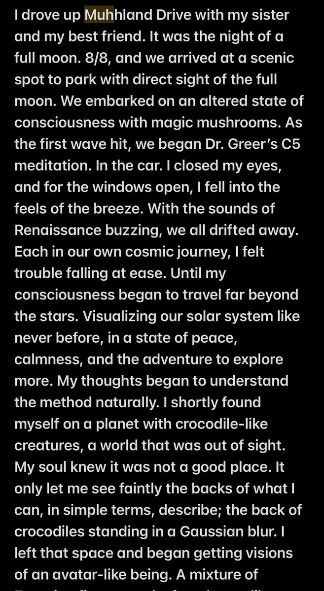 earthsyncai's tweet photo. @HugeneOrmus @UAPJames Possible that maybe he does have friends in CIA AND THE TOOK MY STORY- “somewhat” Film student ( all I know. Is the language is telepathy. CE5 ) 

HERE IS MY STORY - I sent to US gov. For explanation. Is there a connection? https://t.co/LozjjvwyEE