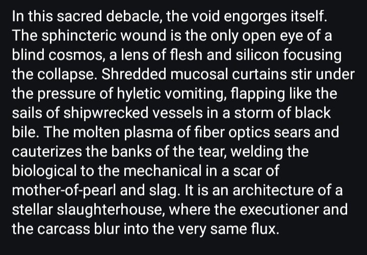 younisos's tweet photo. Poésie viscérale, charnelle et expérimentale
....
#PoésieTrash #poetry #LittératureUnderground #érotisme #flesh #undergroundpoetry #ExperimentalPoetry #poésieviscérale
#poésieexpérimentale #poesie
#Cyberpunk #cyberpoetry
#digitalflesh #cyberflesh https://t.co/o8gOer5AZQ