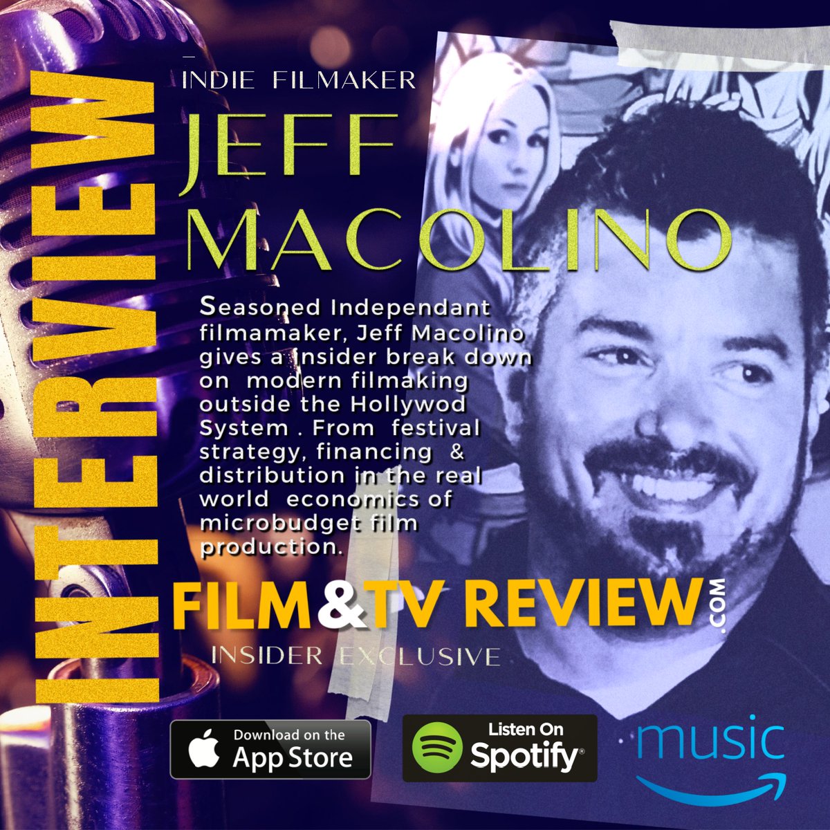 FTVReviewcom's tweet photo. Hey Filmmakers! Check out our latest insider interview: Independent award winning filmmaker, producer, and actor #Jeffmacolino gives an insider breakdown of working outside the Hollywood system  https://t.co/lR3x7570H3 https://t.co/Wkh3W1sN6j