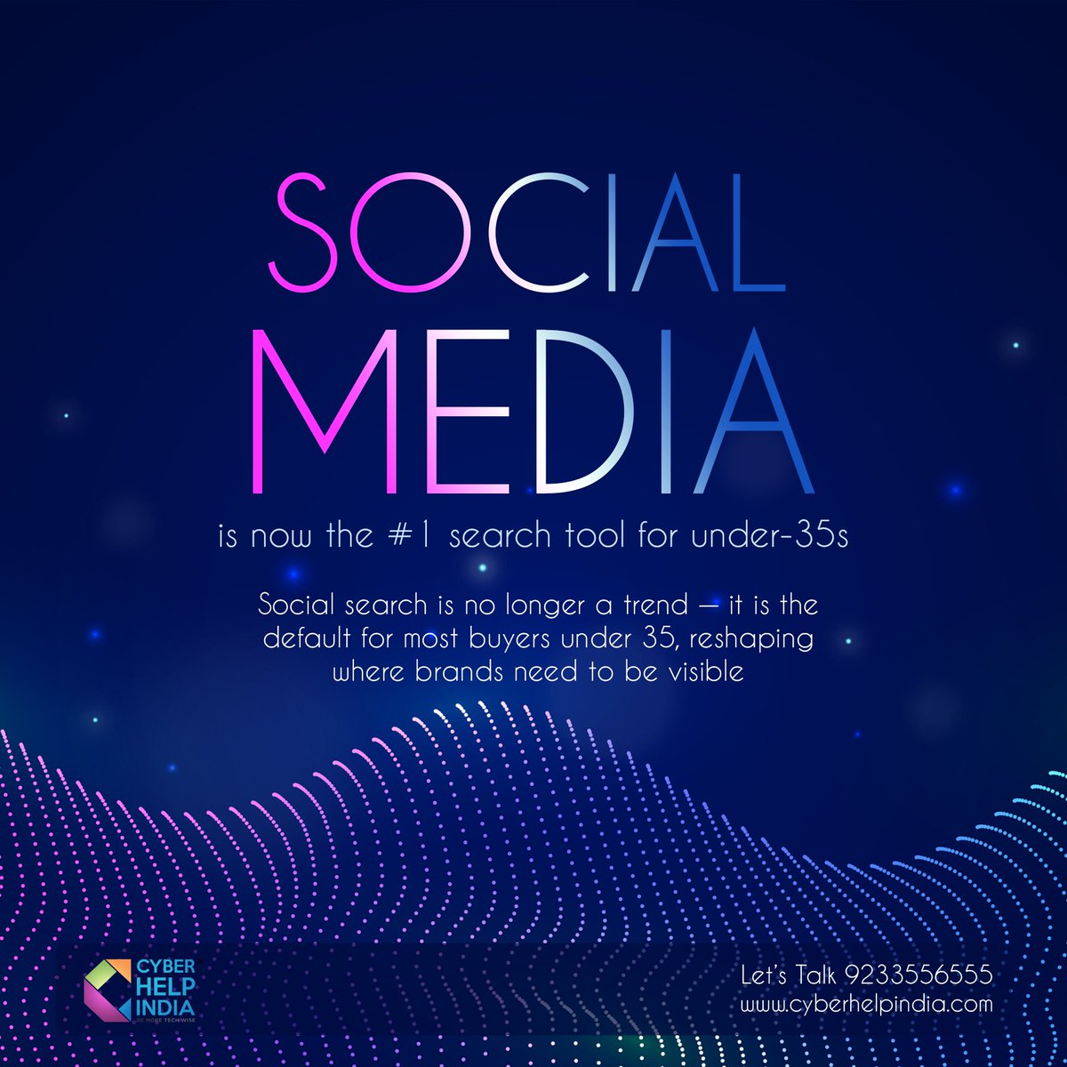 CyberHelpIndia's tweet photo. Google is no longer where buyers start their journey.

For most under 35, social media is the search engine.

📊 60%+ of product discovery = TikTok, YouTube &amp; Instagram
📊 41% of Gen Z search social first
📊 TikTok SEO grew +171% this year
📲 For Digital Marketing: 092335 56555 https://t.co/z0mA9LLwy4