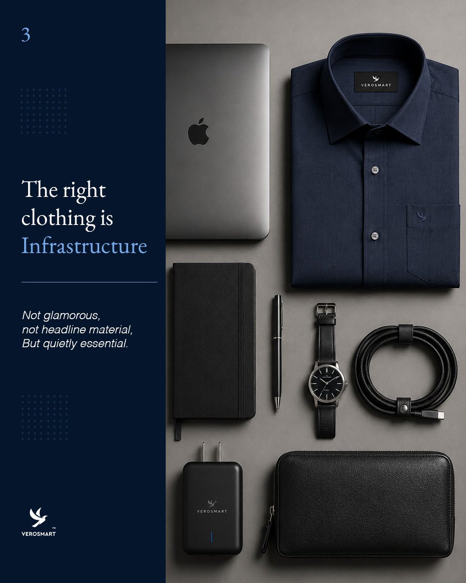 Verosmart_In's tweet photo. The Indian professional calendar never slows down.
Targets.
Reviews.
Quarter closes.
Flights.
Meetings.
The men navigating it do not need inspiration.
They need infrastructure.
That’s what VEROSMART is built for.
#VEROSMART #WorkLife #ModernProfessionals https://t.co/tr4qqtFu4w