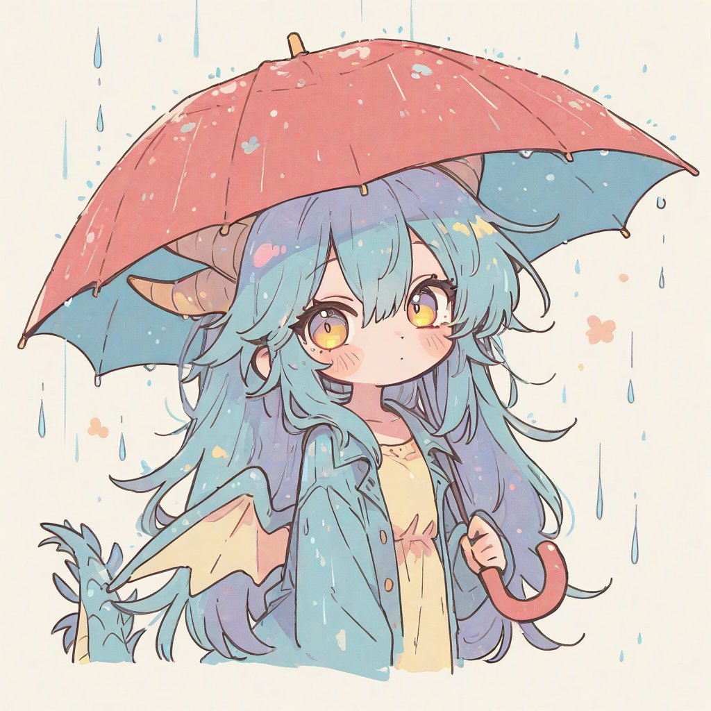 junhon14's tweet photo. 05/21 PromptCom お題「雨の日のドラゴン」 https://t.co/VG44tC0z8A