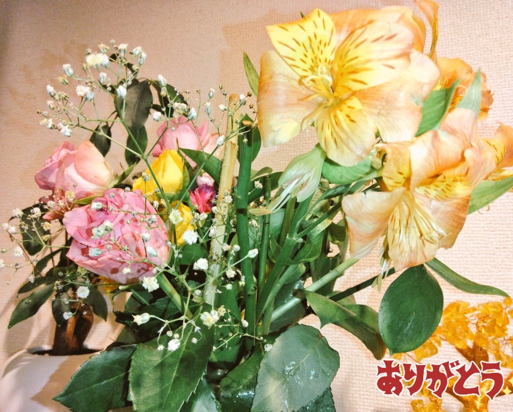Off_Yelaixiang's tweet photo. 17日のそよら上飯田、たくさんのお花とお菓子とありがとうございました！

田内瑠乃さんから可愛い靴下をいただきました✨
ありがとうございます😊

お花もお菓子もプレゼントも全部嬉しかったです！
本当にありがとうございます🥰

次は23日（土）安城ホコ天きーぼ市のライブに出演します！　さき💕 https://t.co/ebsdIu63ir