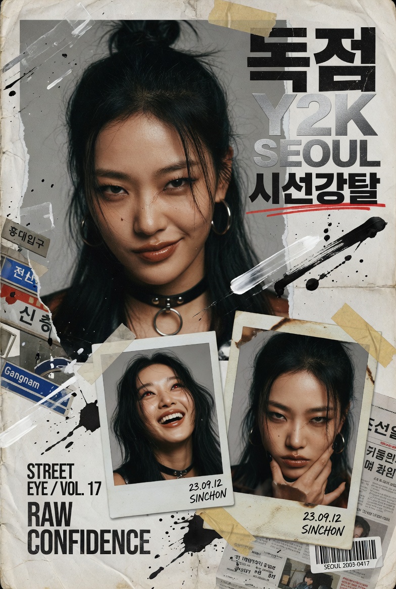 Y2K Korean Street Editorial Collage