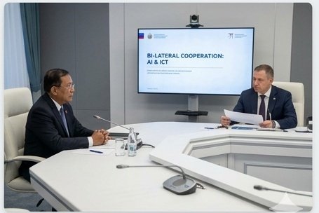 min45036's tweet photo. 🌐 Building a modern nation: Myanmar's Union Minister for Science &amp; Technology participated in the "Digitalization of Industrial Russia 2026" session this week, expanding our bilateral partnership with Russia in AI, cybersecurity, and ICT. #Myanmar #Russia #TechDevelopment https://t.co/0dIS0SXeOH