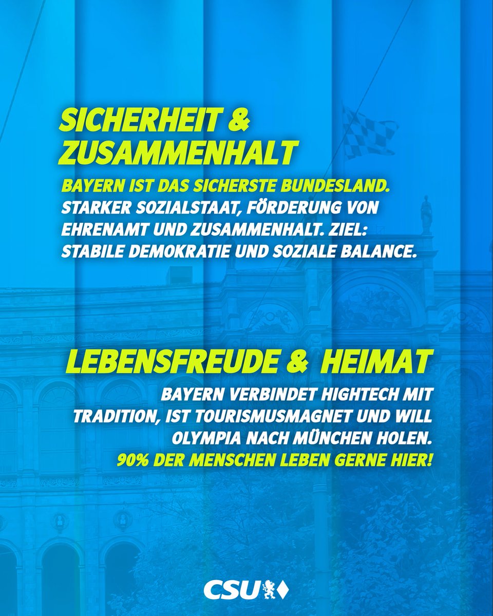 CSU's tweet photo. Verändern, um zu bewahren: Das ist das Motto der Bayern-Agenda 2030. #Regierungserklärung des Bayerischen Ministerpräsidenten heute im Landtag. https://t.co/HSeEKwvyHy
