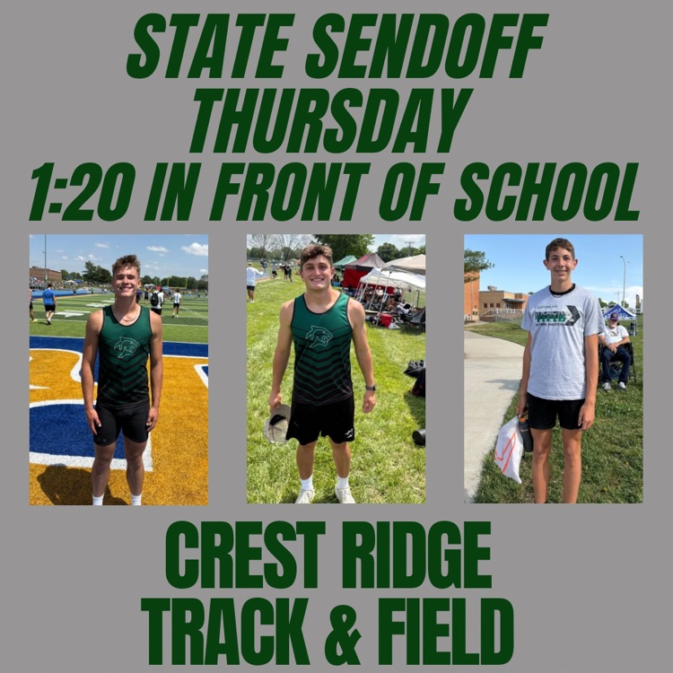 pride_cr's tweet photo. Track &amp; Field State Sendoff today!! https://t.co/CqwLuQsbeN