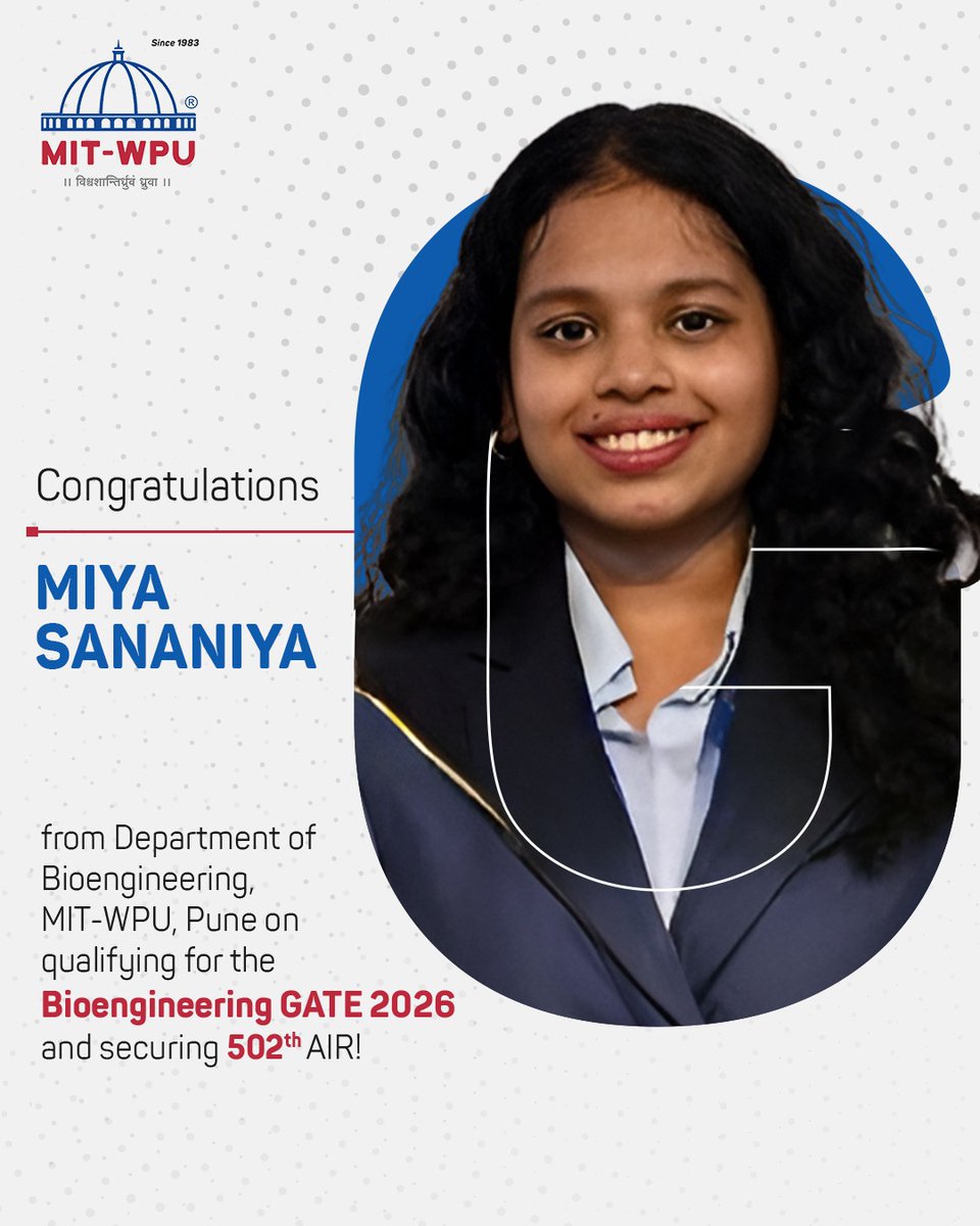 MIT World Peace University, Pune tweet media