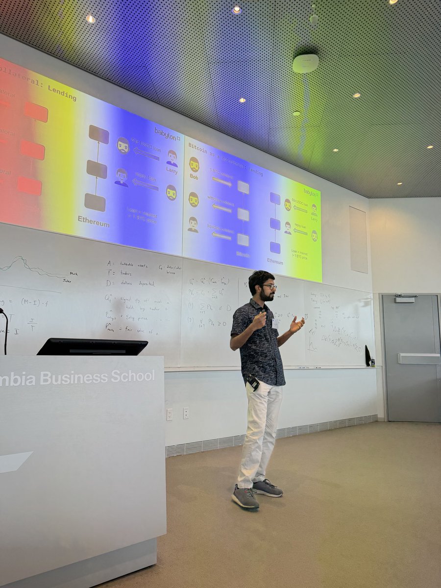 Designing_DeFi's tweet photo. Day 1 was epic ✨

Today, we’re diving into:

→ Prediction Markets
→ Empirical analysis 
→ DeFi microstructure 
→ Lightning talks
→ AMMs https://t.co/PUXmbePaMM