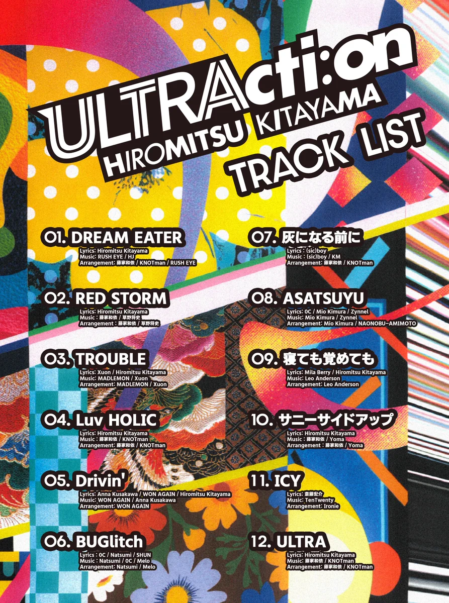 北山宏光3rdアルバム『ULTRActi:on』店舗別特典絵柄解禁、ファン歓喜の