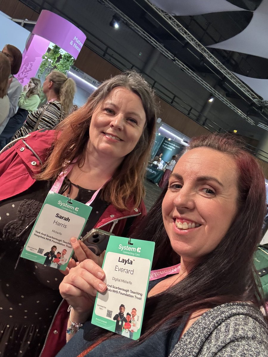 Layla_Everard's tweet photo. System C Con #usercon2026 with my fellow digital midwife! https://t.co/kSNBFTrhRA