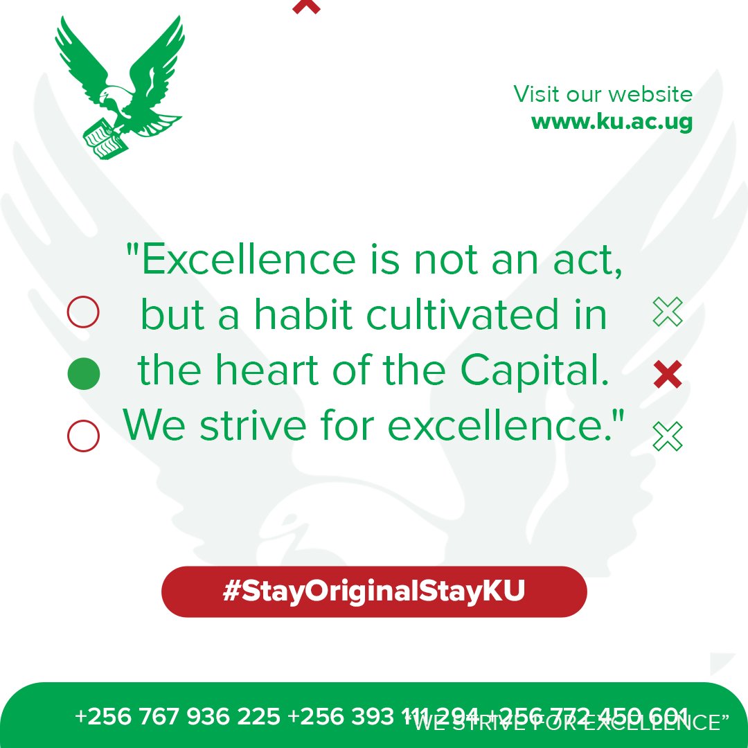 ku_original's tweet photo. "Excellence is not an act, but a habit cultivated in the heart of the Capital. We strive for excellence."
#kuoriginal
#stayoriginalstayku
#westriveforexcellence https://t.co/uxMDKd1WaT